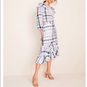 Ann Taylor Set of Multicolor Plaid Top and Skirt